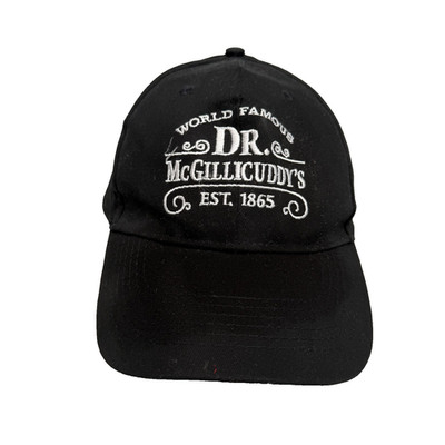 Dr. McGillicuddy's EST 1865 Hat Cap Black Cotton Hook Loop Strap Back One-Size