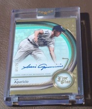 2025 Topps Five Star Luis Aparicio Aqua Autograph 65/75 Chicago White Sox