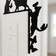 Eckdeko mit Katzen und Schmetterlingen 3D-Effekt Katze mit Schmetterling