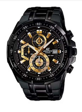 Casio Edifice EFR-539BK-1A Men Chronograph Wrist Watch Black Brand New