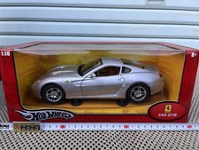 Hot Wheels 1/18 Ferrari 599 GTB Silver Diecast Model Car New Unopened