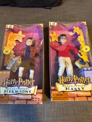 Mattel 2001 Wizzard Sweets Harry Potter and Herminone Granger 8'' Figures