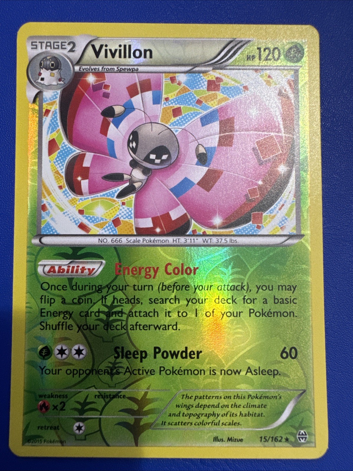 Vivillon - Pokémon BREAKthrough Reverse Holo #15/162 - NM/MINT