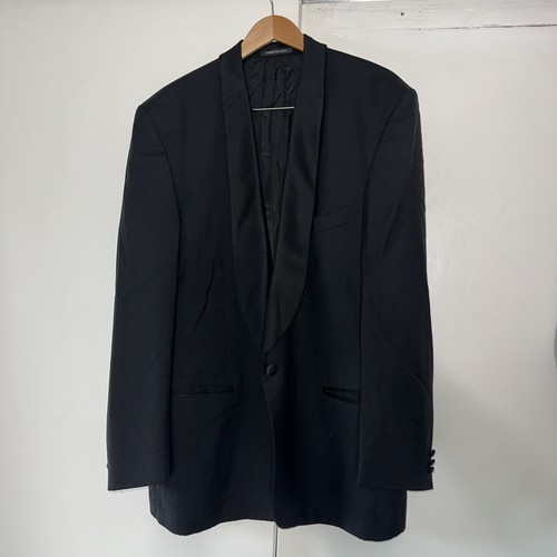 Balmain, Pierre Balmain Vintage Tux Blazer Jacket Size 46R Black Single Breasted