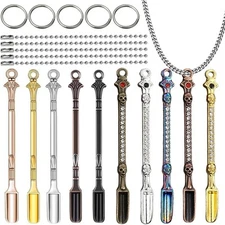 10 Pcs Mini Spoons, Tiny Metal Spoons Necklace Shovels Keychain Chroma 