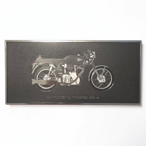 Vintage Motorcycle Wall Plaque 1967 Velocette Thruxton 500cc 11" X 5.5" Dealer