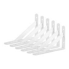 White Shelf Bracket 6 Packs Wall Shelf Brackets Heavy Duty 4 X 6 Inch 90 Degr