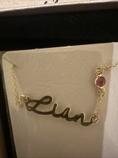 CHILD'S PERSONALISED Gold Played STERLING SILVER CHRISTENING BRACELET