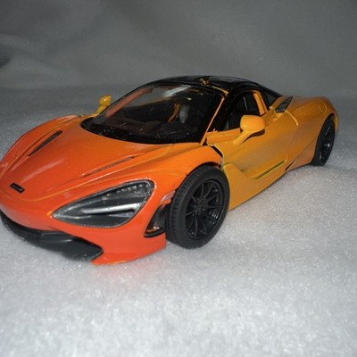 McLaren 720S Orange Kinsmart Toy Model 1/36 Scale Diecast Car Open Doors New