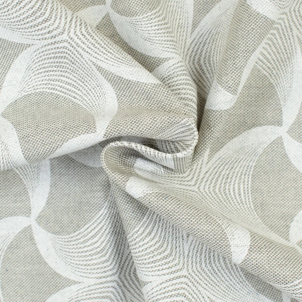 Dekostoff Loneta grafisch grau (Preis = 0,5 Meter) - Bild 2 von 4