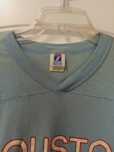Camiseta De Colección Logo 7 Houston Oilers Damas Med Lt Azul Manga 3/4 EE. UU. 90s NFL - Imagen 3 de 15