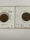 1912 P and D Lincoln Wheat Cents
