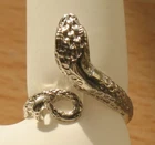 Antique Russian Sterling 925 Silver Ag Ring sz 9 Snake Vintage old Змея New NU