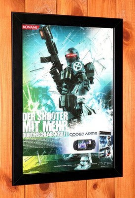 Coded Arms Video game PSP Konami Werbeblatt Poster Small Ad Page Framed
