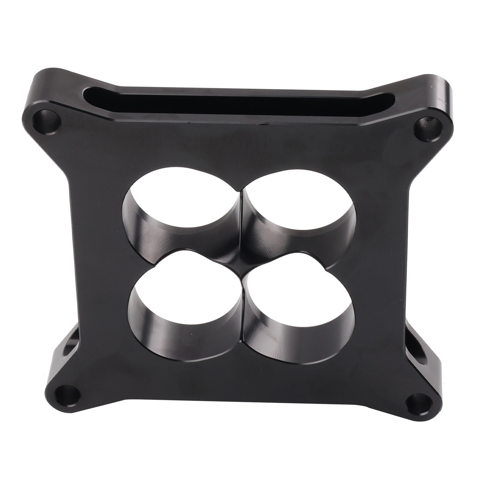 New 1" Thick T6 Billet Aluminum 4150 Carburetor Spacer Square Bore 4 Port Black