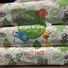 Little Journey Baby Wipes Thick and Quilted 216 Count Pack of 3 Deal New