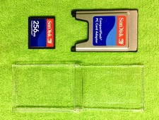 SanDisk 256MB CF Card and Compact Flash PC Card Adapter PCMCIA CF Memory Reader