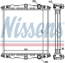 NISSENS Coolant Radiator 614450 for DAF LF SERIES (2001) LF 45.130 etc