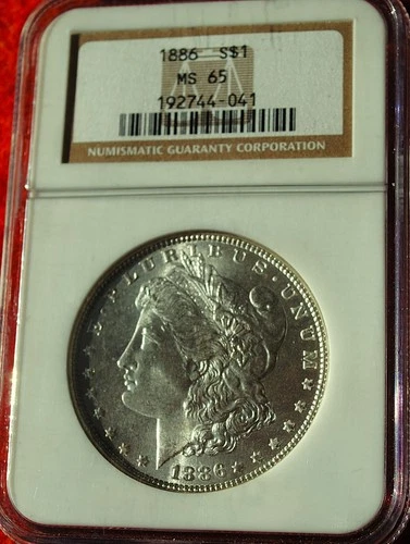 1886 Morgan Silver Dollar- NGC MS65 EYE APPEAL RIM TONNING