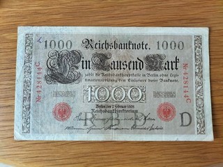 1000 Mark 1908 Ro.36 U Dr. D / C