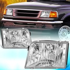 For Ford Ranger 1993-1997 Euro Crystal Chrome Housing Headlights Head Light Lamp For Ford Ranger 1993-1997 Euro Crystal Chrome Housing Headlights Head Light Lamp
