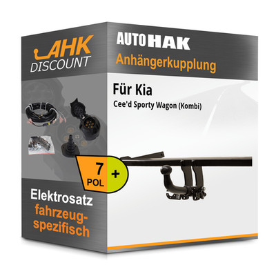 Für Kia Cee'd Sporty Wagon 18- AUTO HAK Anhängekupplung abnehmbar + 7polig AHK
