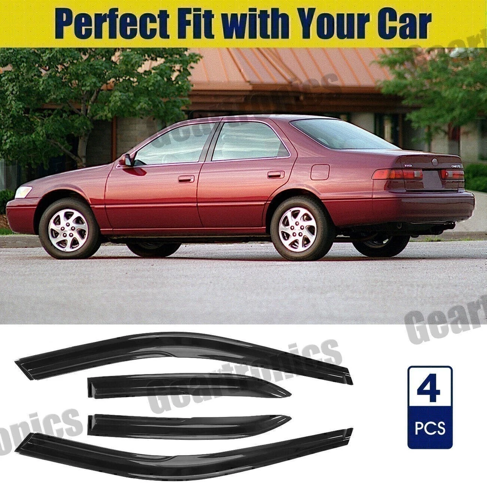 Para Toyota Camry 1997-2001 Viseras Ventana Ventilación Parasol Protectores de Lluvia - EE. UU. Foto 3 de 4