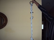 WORKOUT Rope 1 x 15 FT Finished Length Polydacron GYM with KNOTS for Climbing