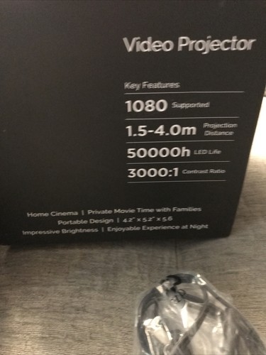 Proyector de video WiFi Unicima - soporte nativo 1080P zoom 4D corrección clave, - Imagen 6 de 6