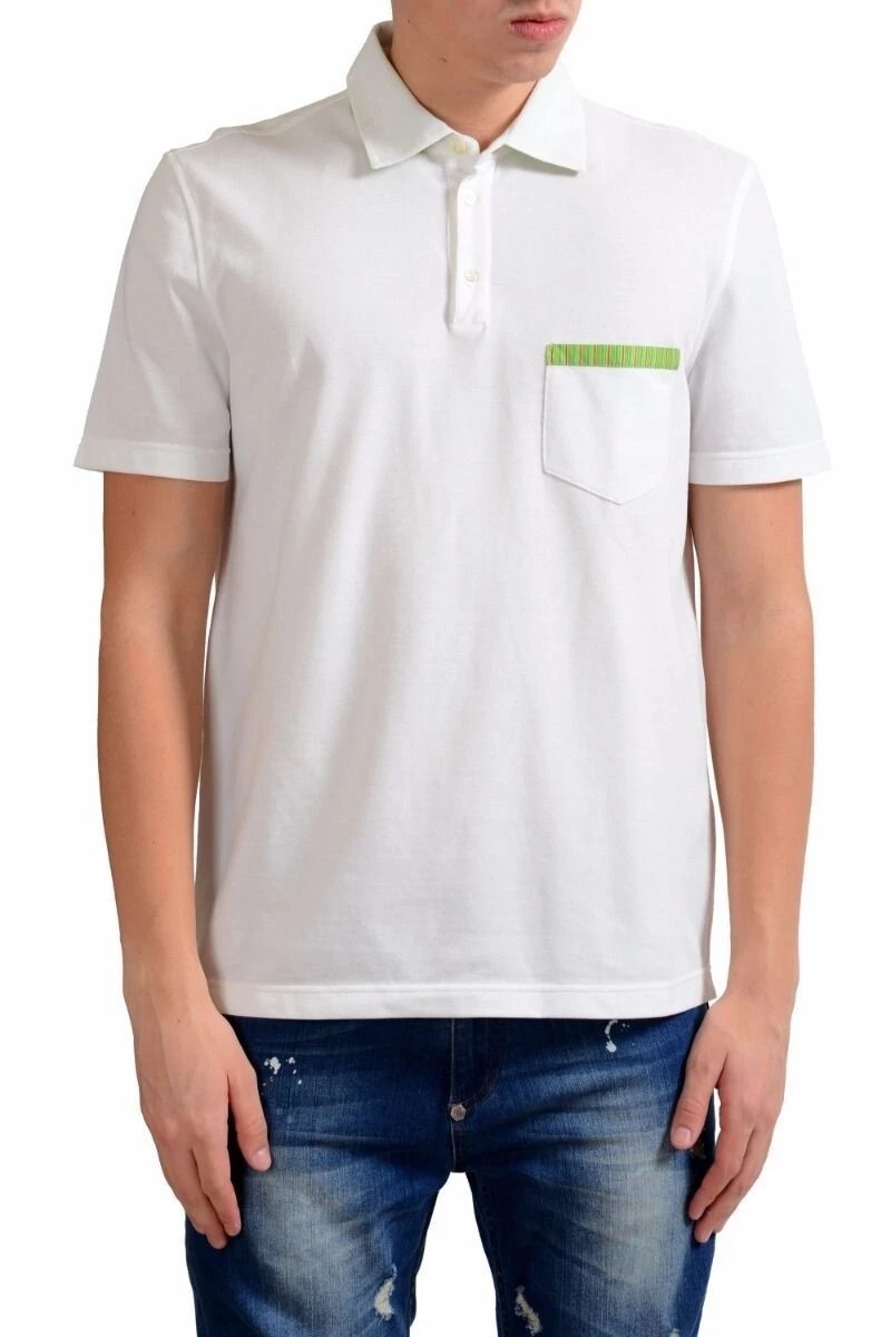 Malo Men's White Short Sleeve Polo Shirt Size S M L XL
