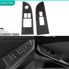 Real Carbon Fiber Window Lift Switch Panel Cover For Nissan Altima Teana 2008-12