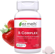 Dissolvable Vitamin B-Complex Tablet with Methyl B12  Methyl Folate, Sugar-F...