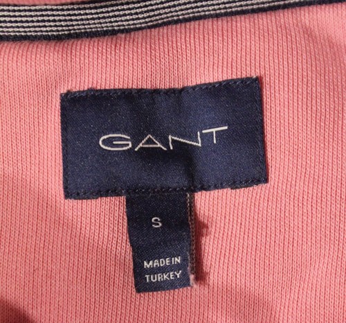 Gant Size S 10-12 Musk Pink Navy Blue Embroidered Logo Fleece Hoodie Jumper Top - Picture 8 of 9