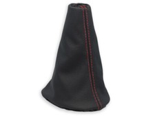 SCHALTMANSCHETTE FUR TOYOTA YARIS 2 FL 2009-2011 SCHALTSACK LEDER NAHT ROT