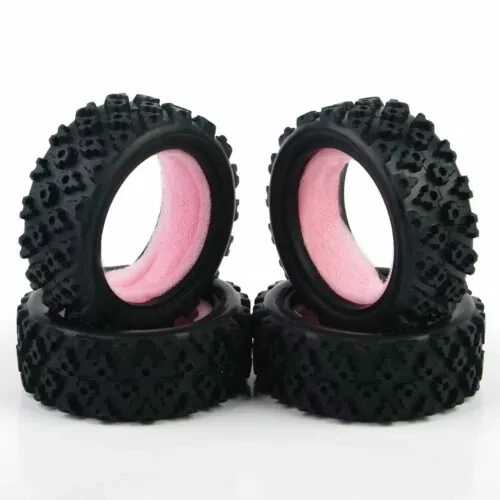 4pcs Set 1/10 Rally Rubber Tires for HSP HPI Off road Vehicle PP0487 Racing PC - Image 2 of 4