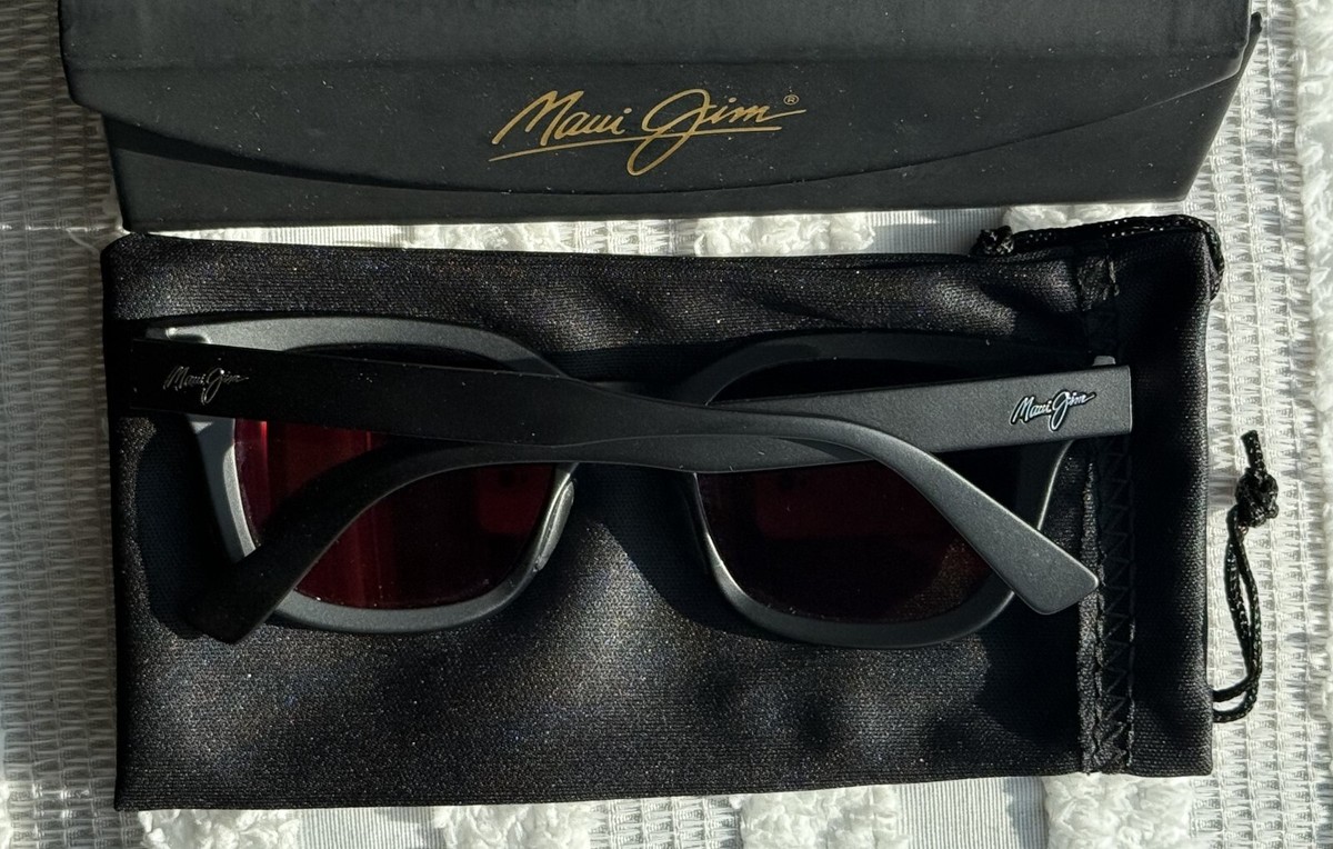 Maui Jim Shore Break MJ 822 2M Matte Black Frame + Hawaii Lava