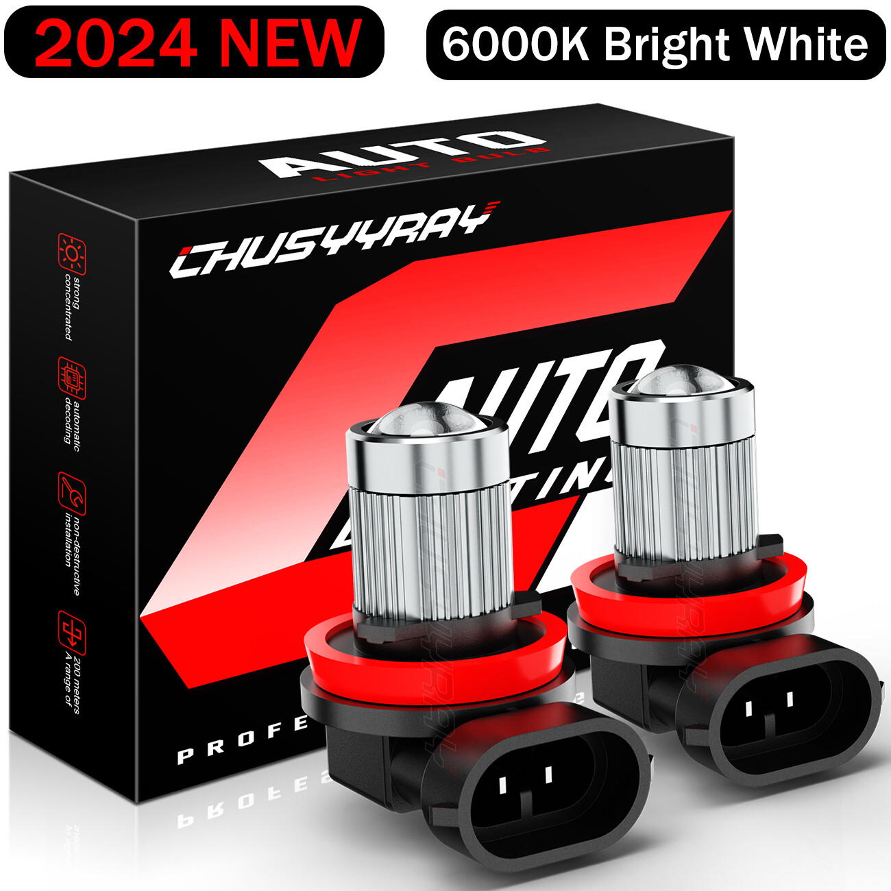 For Toyota Matrix 2009-2014 2X H11 H8 H9 LED Headlight Kit 6000K White Fog Light