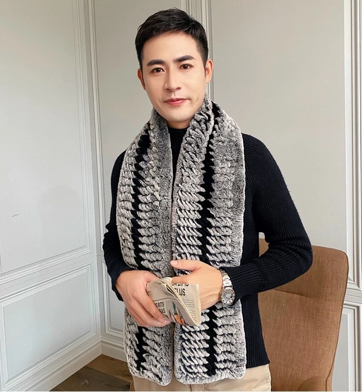 Men‘s Real Rex Rabbit Fur Scarf Winter Warm Neckerchief Wraps Muffler Grey Black
Opens in a new wind