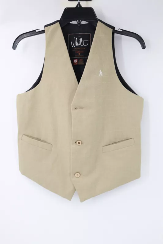 burton the white collection button front sleeveless ski jacket