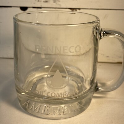 PENNECO OIL COMPANY Coffee Cup Embossed Eagle ''United States of America'' Base