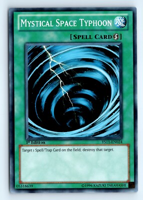 Yu-Gi-Uh Mystical Space Typhoon YS11-EN024 Starter Deck Dawn of Xyz 1st ed LP