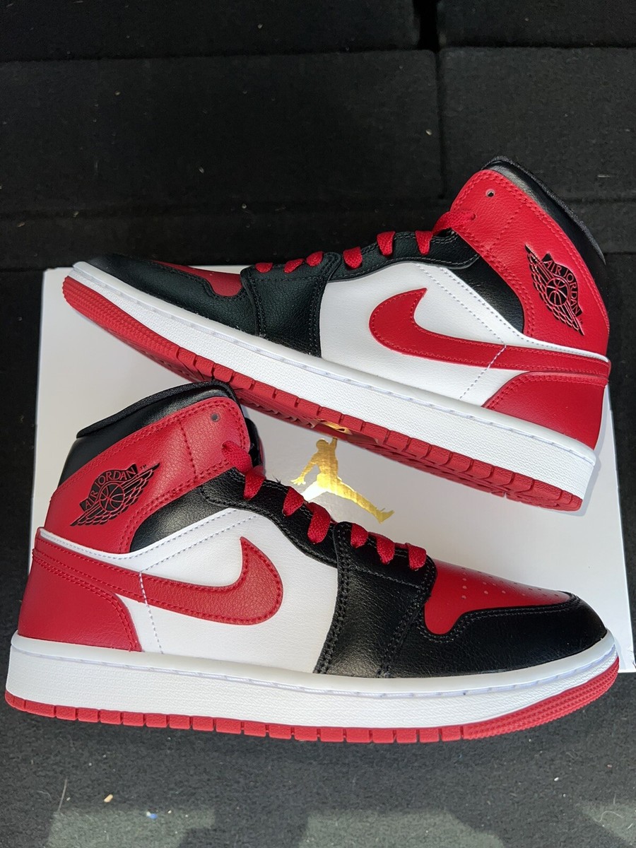 Jordan 1 Mid Alternate Bred Toe Womens Sz 7.5W (6y) Brand