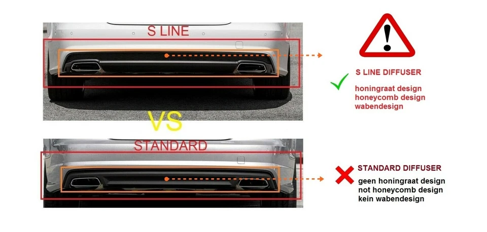 Difusor trasero RS7 Look parte trasera para Audi A7 4G S line / S7 Sportback ... - Imagen 2 de 4
