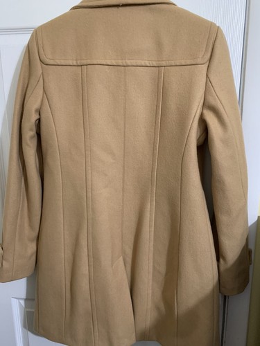 calvin klein single breasted coat camel