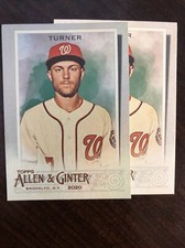 2020 Topps Allen and Ginter Hot Box Silver & Base Card 122 Trea Turner Nationals
