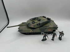 1999 New-Ray 1/32 Scale Battery Operated M1A1 Abrams Tank w/ Figures READ AS-IS