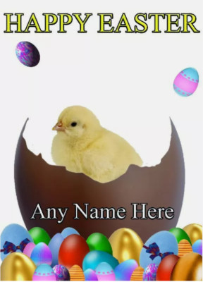 Personalisierte Ostern-Grußkarte Küken Mama Papa Nan Freund refSe1