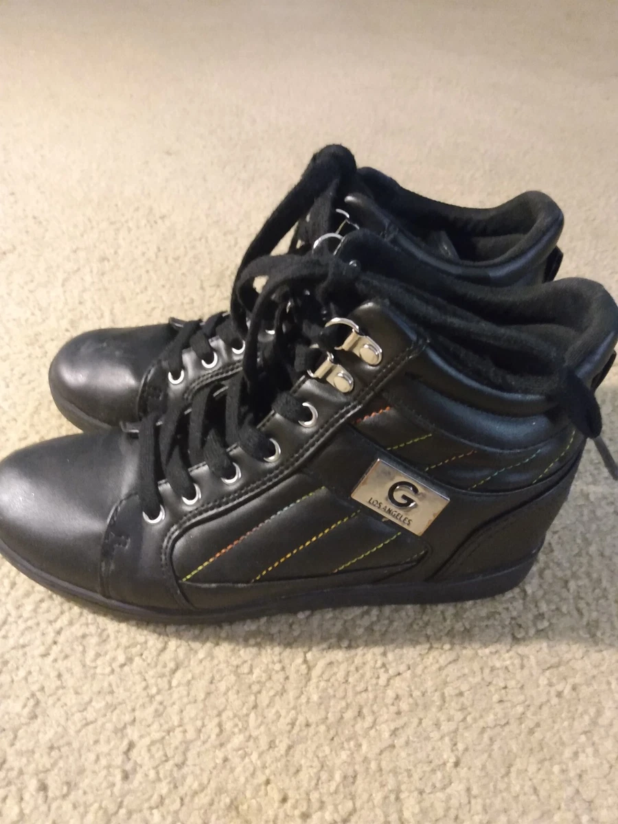 Guess black tennis shoes hotsell