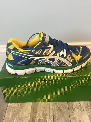 ASICS GEL BLUR 33 2.0 WOMENS SZ 10 BRAZIL FLAG RARE DS EUR 42 TRAINER KAYANO