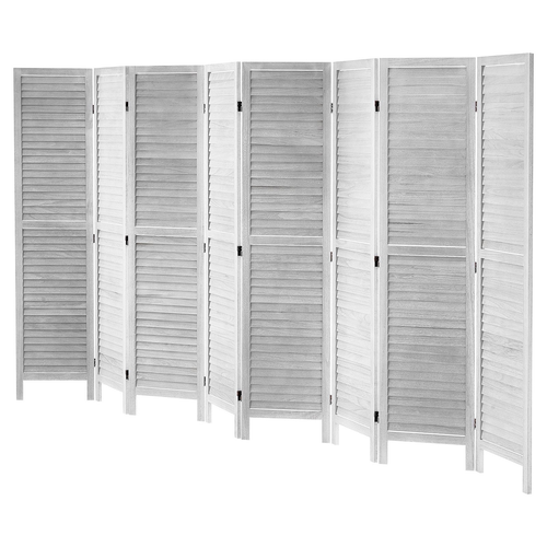VEVOR Wood Room Divider Wooden Privacy Screen 8 Panel Room Separation